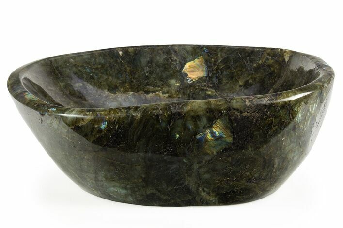 Polished Flashy Labradorite Bowl - Madagascar #304677